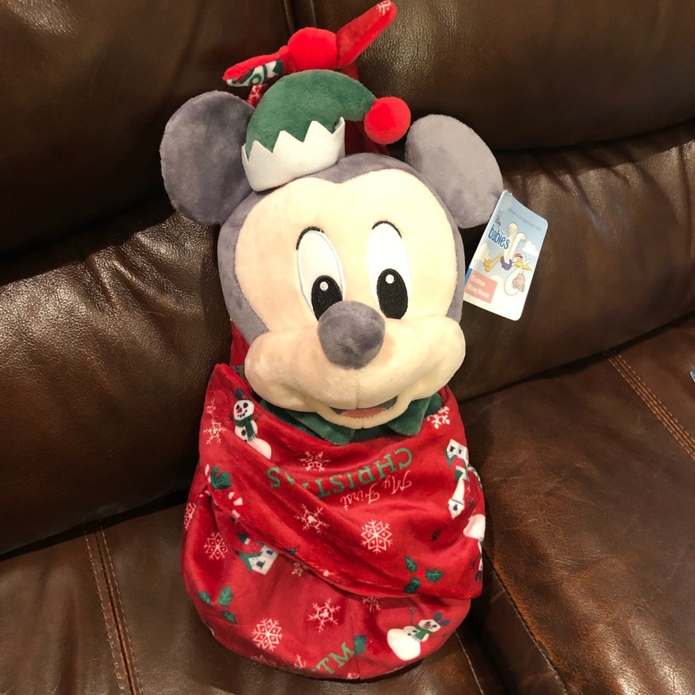 Mickey Mouse “My First Christmas” Plush Pouch